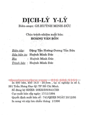 Dịch Lý Y Lý - GS Huỳnh Minh Đức